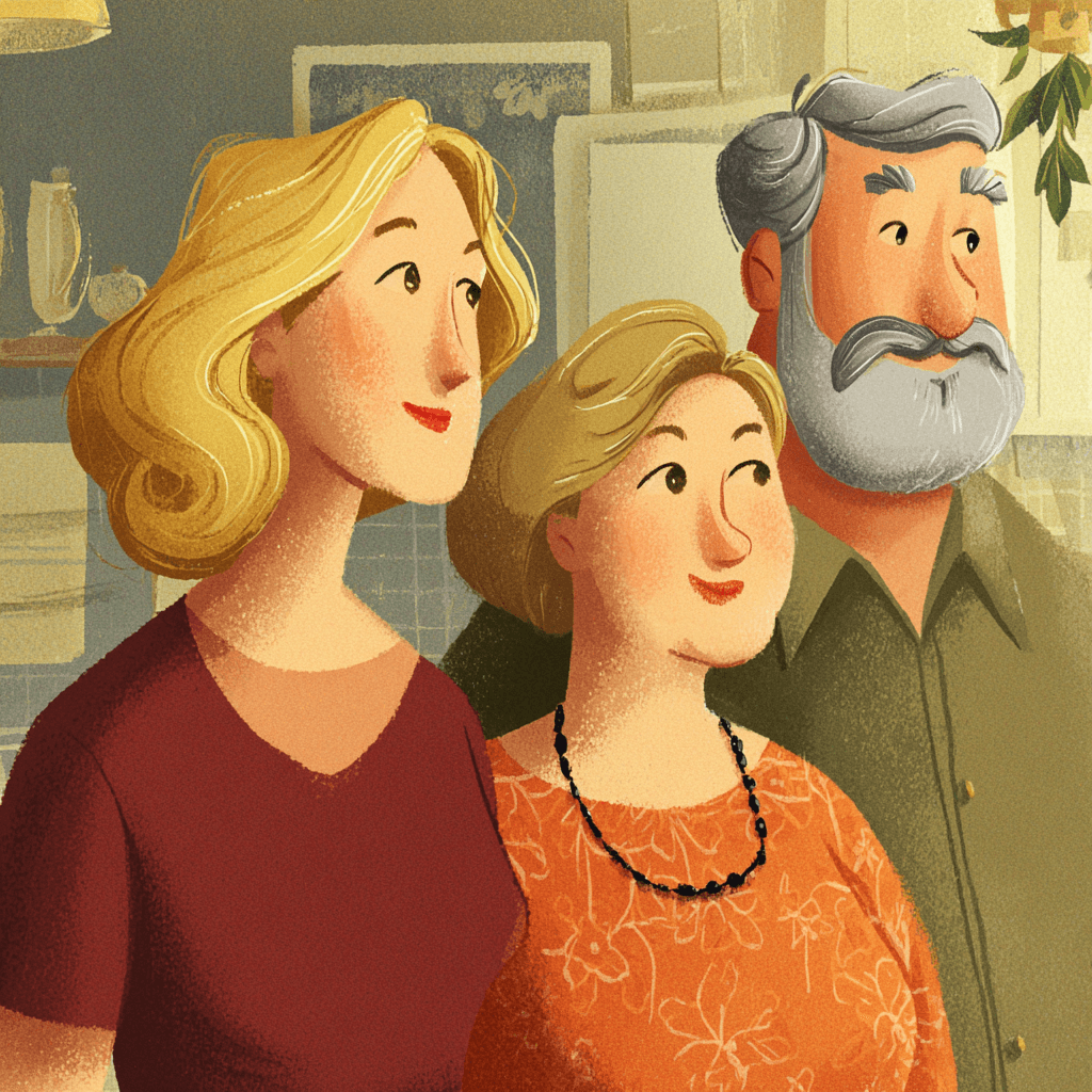 Сімейний портрет жінки, бабусі та дідуся